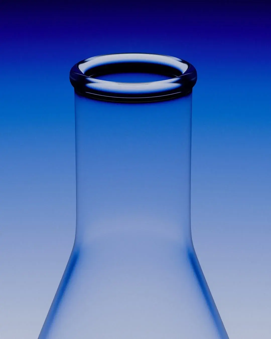 Erlenmeyer contenant un extrait de chanvre avec une tige de plante