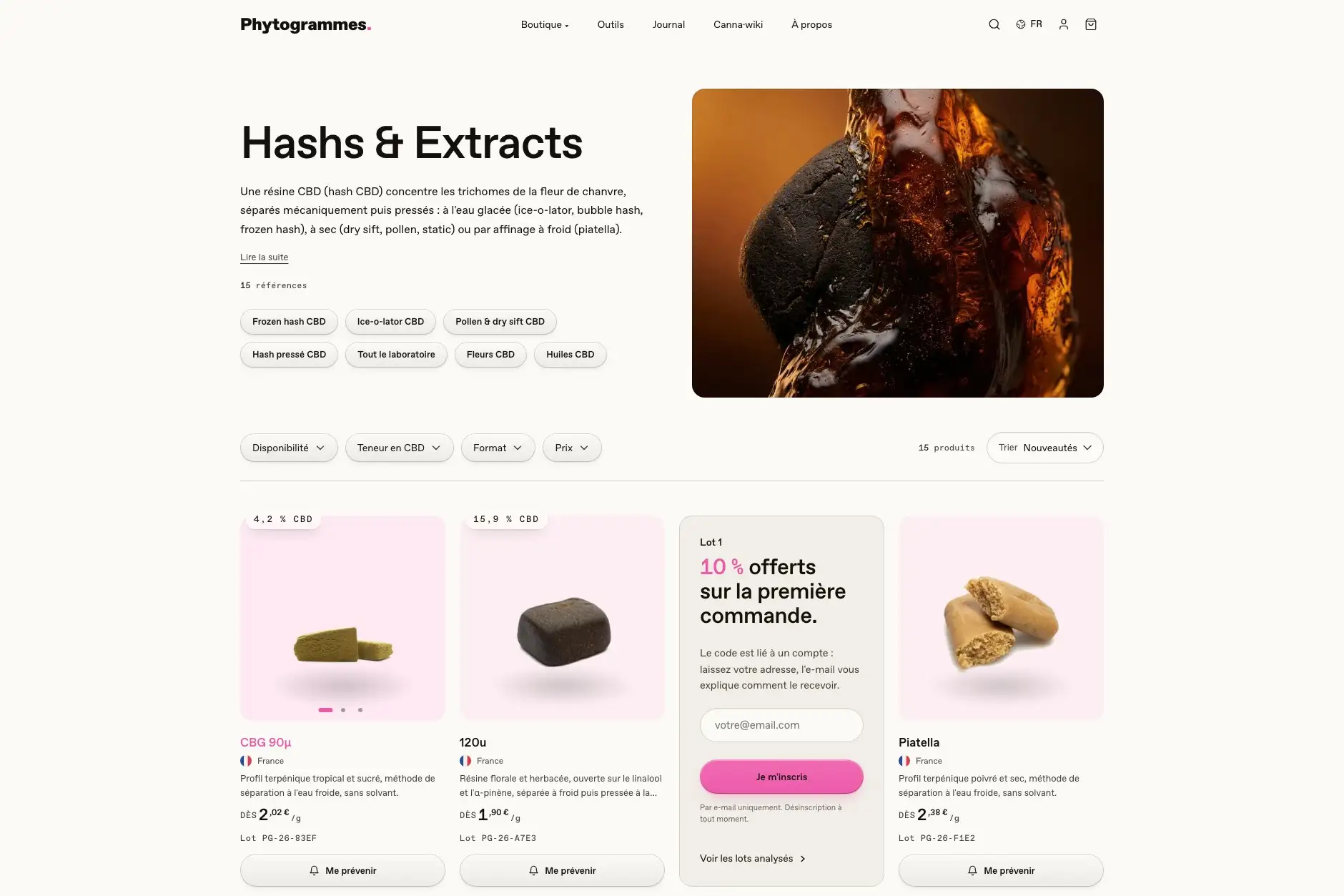 Meilleur hash CBD : la résine de 10 boutiques comparée en 2026